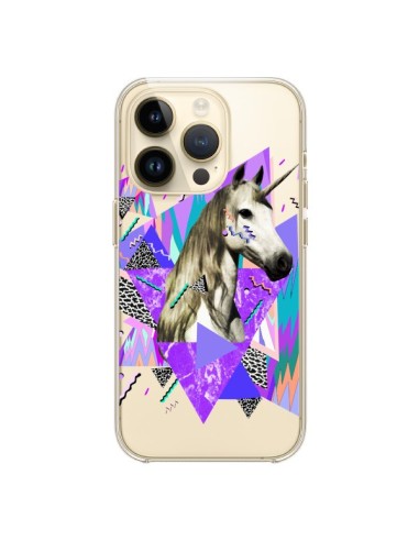 Coque iPhone 14 Pro Licorne Unicorn Azteque Transparente - Kris Tate