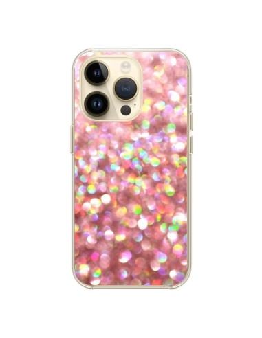 Coque iPhone 14 Pro Paillettes Pinkalicious - Lisa Argyropoulos