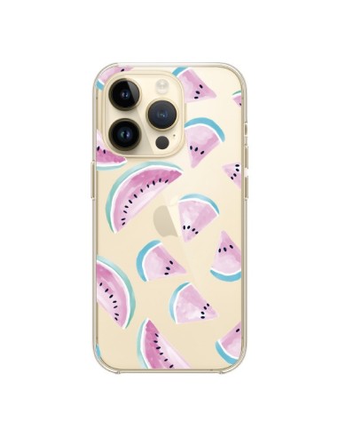 Coque iPhone 14 Pro Pasteque Watermelon Fruit Ete Summer Transparente - Lisa Argyropoulos