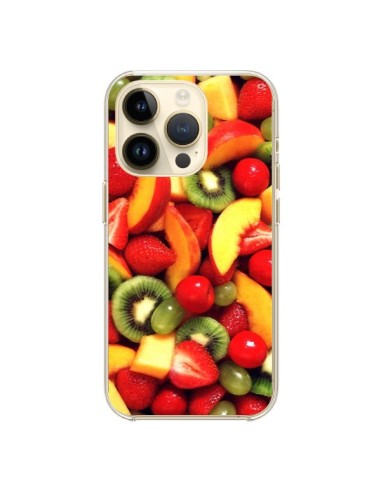 Coque iPhone 14 Pro Fruit Kiwi Fraise - Laetitia