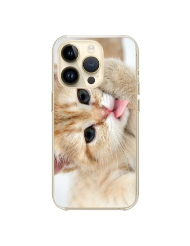 Coque iPhone 14 Pro Chat Cat Tongue - Laetitia