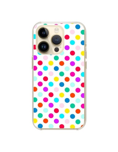 iPhone 14 Pro Case Polka Multicolor - Laetitia