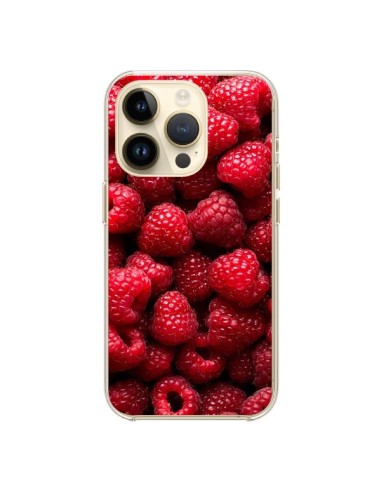 Coque iPhone 14 Pro Framboise Raspberry Fruit - Laetitia