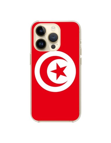 Coque iPhone 14 Pro Drapeau Tunisie Tunisien - Laetitia