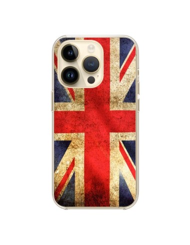 Coque iPhone 14 Pro Drapeau Angleterre Anglais UK - Laetitia