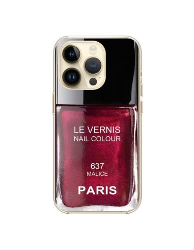 Coque iPhone 14 Pro Vernis Paris Malice Violet - Laetitia