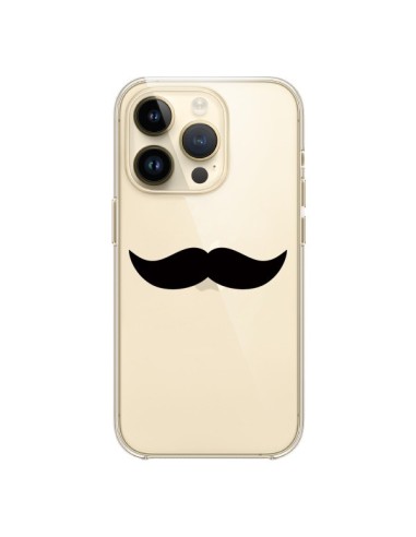 Coque iPhone 14 Pro Moustache Movember Transparente - Laetitia