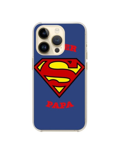 Coque iPhone 14 Pro Super Papa Superman - Laetitia