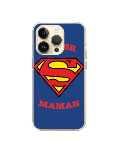 Coque iPhone 14 Pro Super Maman Superman - Laetitia