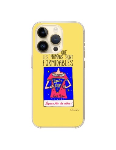 Coque iPhone 14 Pro Parce que les mamans sont formidables Fête des Mères - Leellouebrigitte