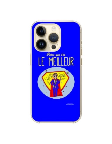 Coque iPhone 14 Pro Le meilleur Papa Fête des Pères - Leellouebrigitte