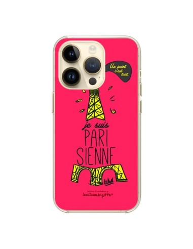 Cover iPhone 14 Pro Je suis Parisienne La Tour Eiffel Rosa - Leellouebrigitte