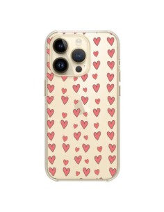 Coque iPhone 14 Pro Coeurs Heart Love Amour Rouge...