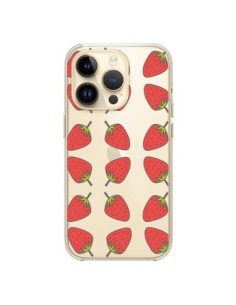 Cover iPhone 14 Pro Fragola Frutta Trasparente - Petit...