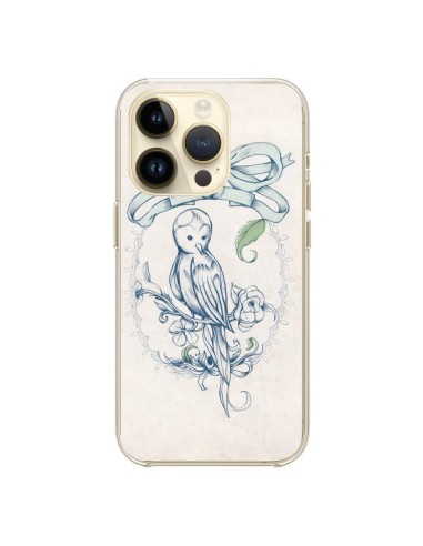 Coque iPhone 14 Pro Bird Oiseau Mignon Vintage - Lassana
