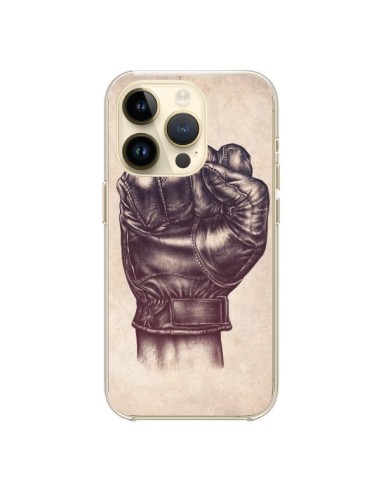 Coque iPhone 14 Pro Fight Poing Cuir - Lassana