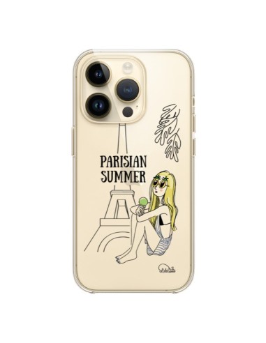 Coque iPhone 14 Pro Parisian Summer Ete Parisien Transparente - Lolo Santo