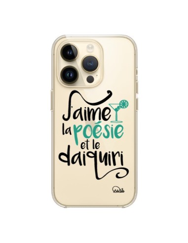 iPhone 14 Pro Case J'aime la poésie e le daiquiri Clear - Lolo Santo