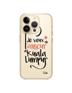 Coque iPhone 14 Pro Je veux de l'amour à Kuala Lumpur...