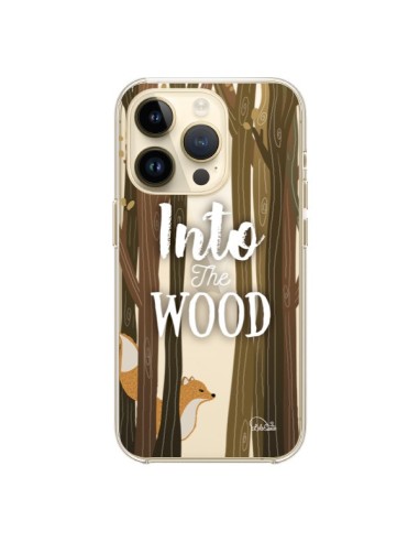 Cover iPhone 14 Pro Into The Wild Volpe Legno Trasparente - Lolo Santo