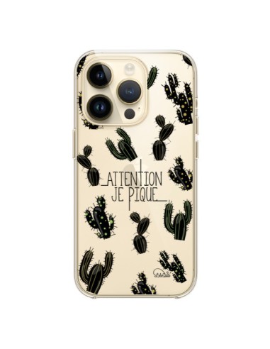 Coque iPhone 14 Pro Cactus Je Pique Transparente - Lolo Santo