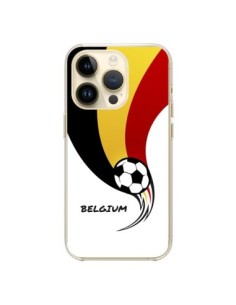 Coque iPhone 14 Pro Equipe Belgique Belgium Football -...