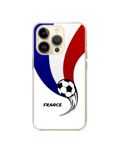 Coque iPhone 14 Pro Equipe France Ballon Football - Madotta