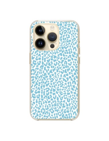 Coque iPhone 14 Pro Leopard Turquoise - Mary Nesrala