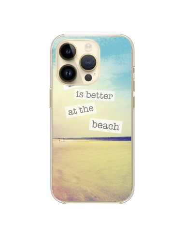 Coque iPhone 14 Pro Life is better at the beach Ete Summer Plage - Mary Nesrala