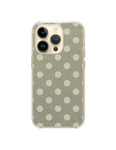 Coque iPhone 14 Pro Pois Polka Camel - Mary Nesrala