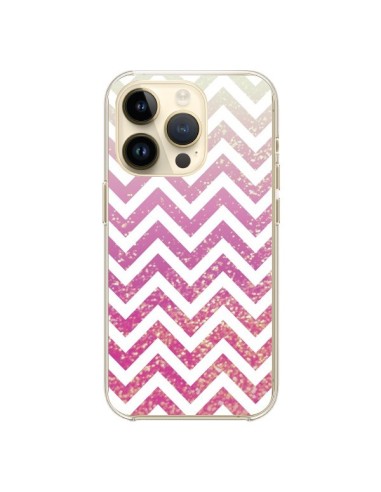 Coque iPhone 14 Pro Chevron Pixie Dust Triangle Azteque - Mary Nesrala