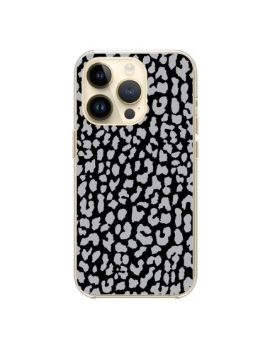 Coque iPhone 14 Pro Leopard Gris - Mary Nesrala