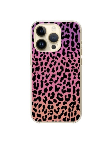 Coque iPhone 14 Pro Leopard Hot Rose Corail - Mary Nesrala