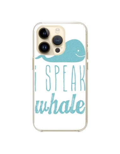 Coque iPhone 14 Pro I Speak Whale Baleine Bleu - Mary Nesrala
