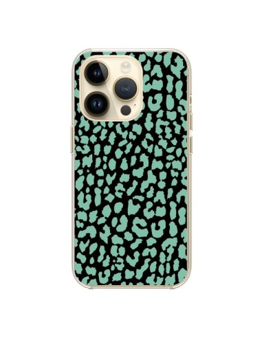 Coque iPhone 14 Pro Leopard Mint Vert - Mary Nesrala