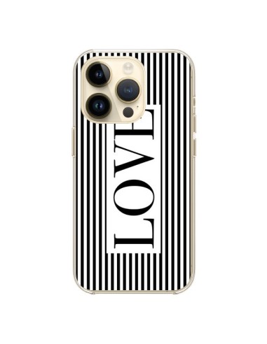 Coque iPhone 14 Pro Love Noir et Blanc - Mary Nesrala