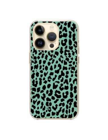 Cover iPhone 14 Pro Leopardo Verde Menta Neon - Mary Nesrala