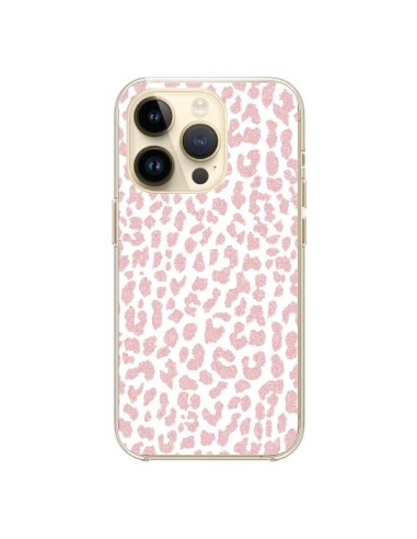 Coque iPhone 14 Pro Leopard Rose Corail - Mary Nesrala