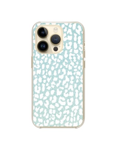 Coque iPhone 14 Pro Leopard Winter Mint - Mary Nesrala