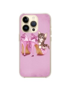 Coque iPhone 14 Pro Chaton Chat Kitten Chaussure Shoes -...