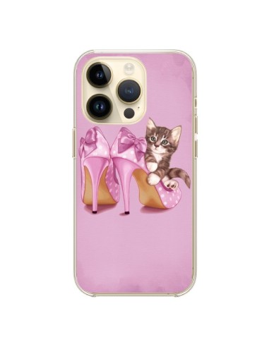 Coque iPhone 14 Pro Chaton Chat Kitten Chaussure Shoes - Maryline Cazenave