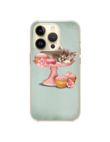 Coque iPhone 14 Pro Chaton Chat Kitten Cookies Cupcake - Maryline Cazenave