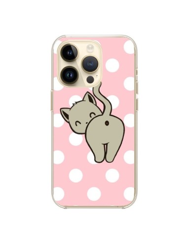 Cover iPhone 14 Pro Gatto Gattoon Pois - Maryline Cazenave