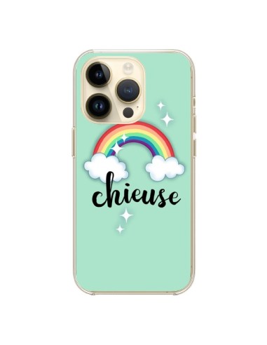 Coque iPhone 14 Pro Chieuse Arc en Ciel - Maryline Cazenave