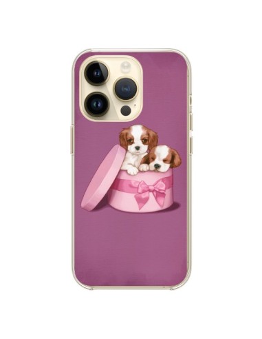 Coque iPhone 14 Pro Chien Dog Boite Noeud - Maryline Cazenave