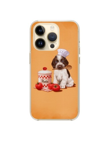 Coque iPhone 14 Pro Chien Dog Pates Pasta Cuisinier - Maryline Cazenave