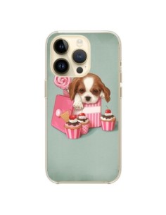 Coque iPhone 14 Pro Chien Dog Cupcake Gateau Boite -...