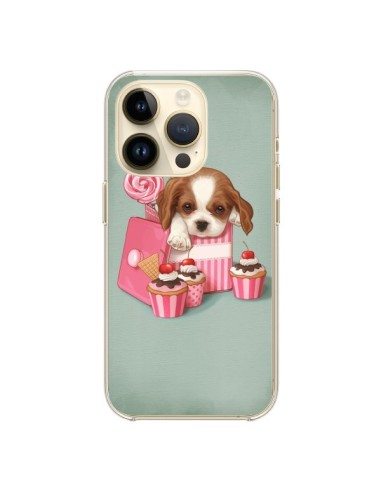 Coque iPhone 14 Pro Chien Dog Cupcake Gateau Boite - Maryline Cazenave
