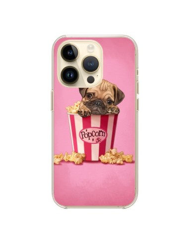 Coque iPhone 14 Pro Chien Dog Popcorn Film - Maryline Cazenave