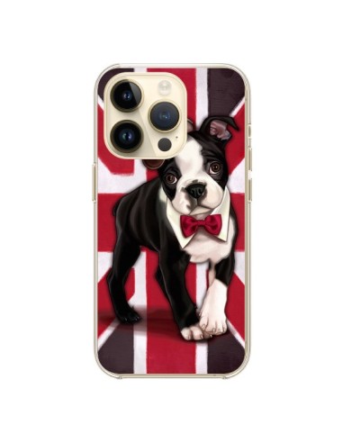 Coque iPhone 14 Pro Chien Dog Anglais UK British Gentleman - Maryline Cazenave